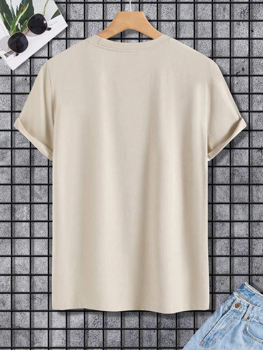 Mens Sticker Printed T-Shirt MMSPS13 - Cream