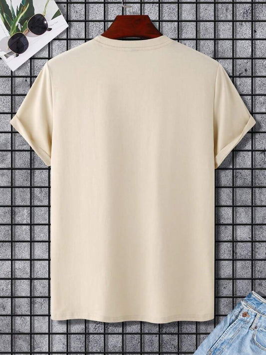 Mens Sticker Printed T-Shirt MMSPS25 - Cream