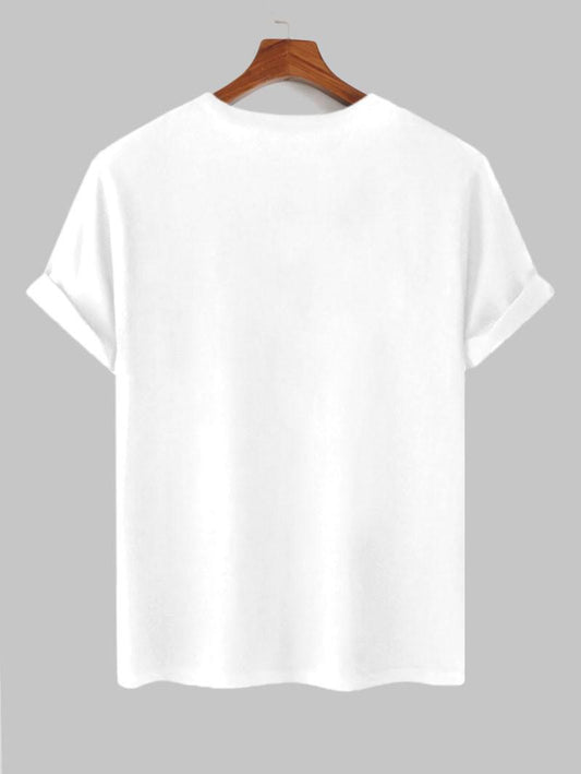 Mens Sticker Printed T-Shirt MMSPS39 - White