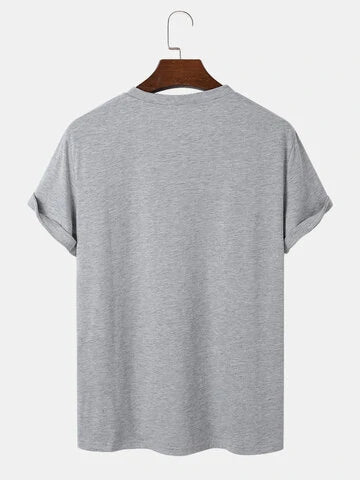 Mens Sticker Printed T-Shirt MMSPS21 - Grey