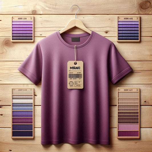 Miraki Womens Plain Boyfriend Fit T-Shirt - Purple