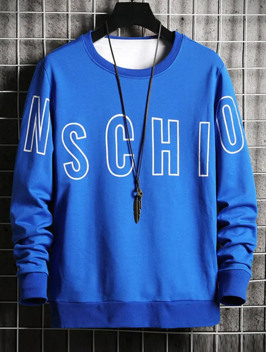 Mens Printed Sweatshirt - MIRPWS41 - Blue