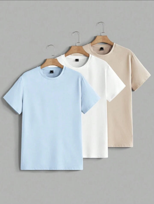 Miraki Pack of 3 Half Sleeve Round Neck T-Shirts MIRP3RTS1