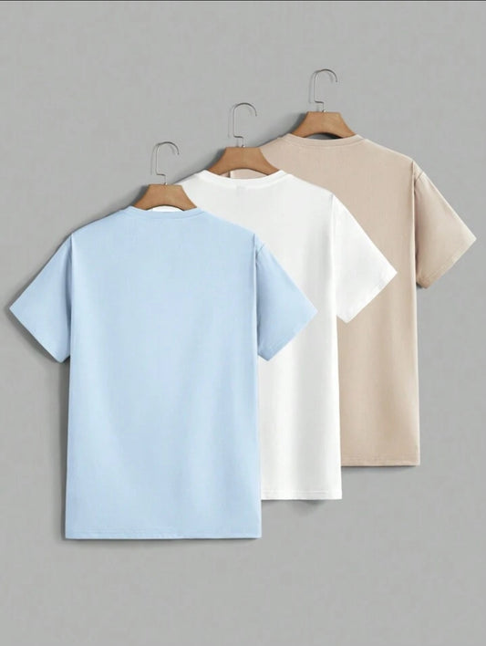 Miraki Pack of 3 Half Sleeve Round Neck T-Shirts MIRP3RTS1