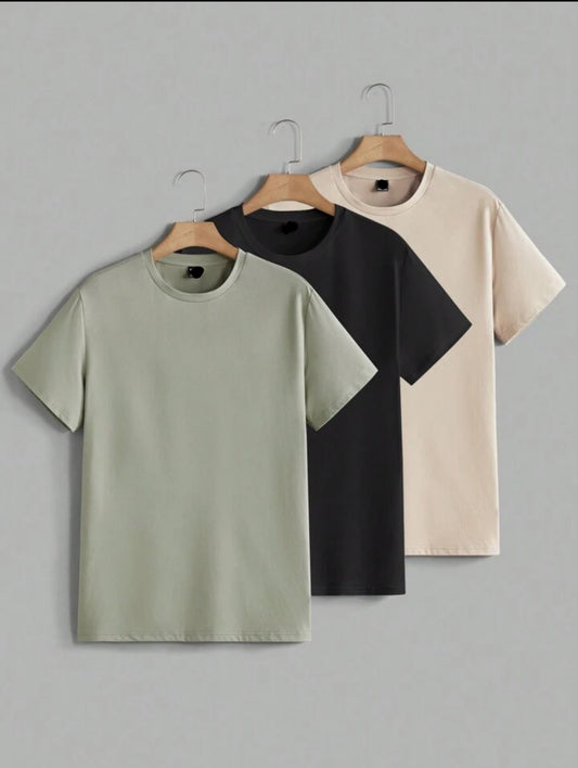 Miraki Pack of 3 Half Sleeve Round Neck T-Shirts MIRP3RTS3