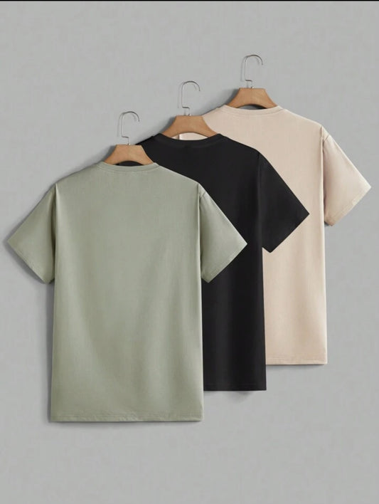 Miraki Pack of 3 Half Sleeve Round Neck T-Shirts MIRP3RTS3