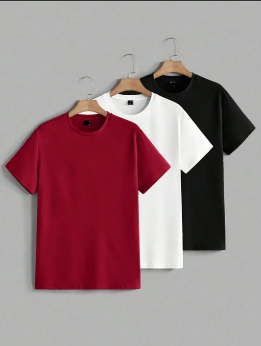 Miraki Pack of 3 Half Sleeve Round Neck T-Shirts MIRP3RTS4