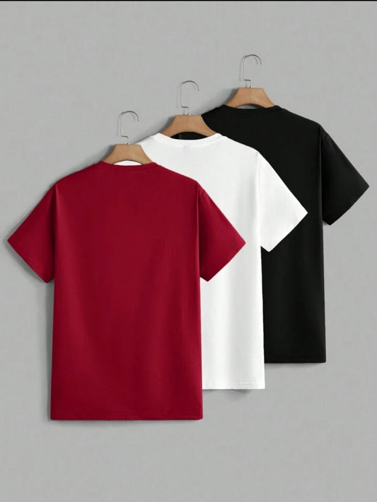 Miraki Pack of 3 Half Sleeve Round Neck T-Shirts MIRP3RTS4