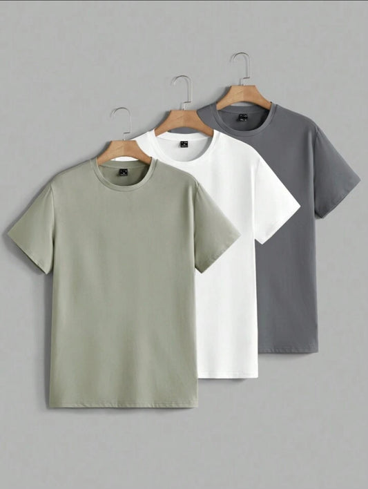 Miraki Pack of 3 Half Sleeve Round Neck T-Shirts MIRP3RTS5