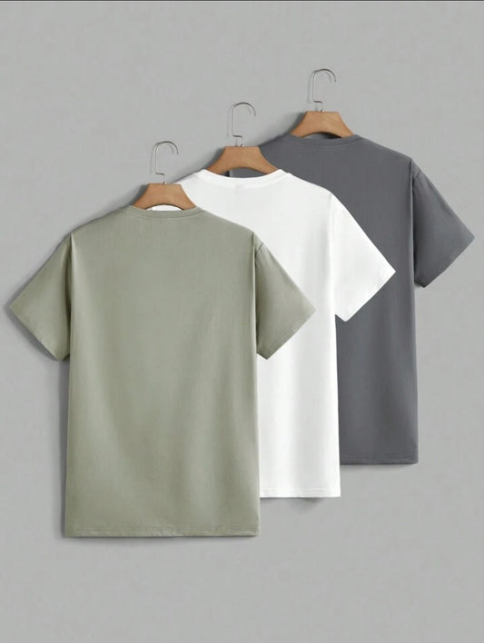 Miraki Pack of 3 Half Sleeve Round Neck T-Shirts MIRP3RTS5