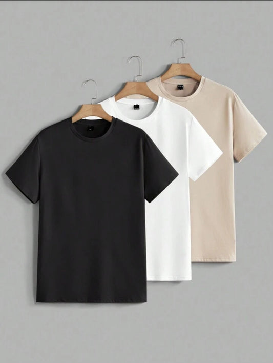 Miraki Pack of 3 Half Sleeve Round Neck T-Shirts MIRP3RTS9