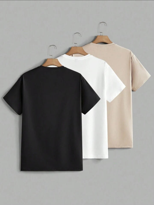 Miraki Pack of 3 Half Sleeve Round Neck T-Shirts MIRP3RTS9