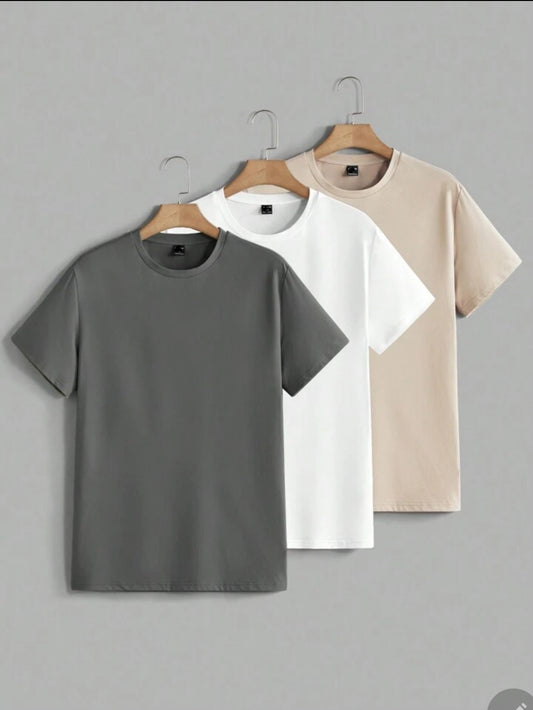 Miraki Pack of 3 Half Sleeve Round Neck T-Shirts MIRP3RTS10