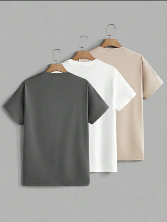 Miraki Pack of 3 Half Sleeve Round Neck T-Shirts MIRP3RTS10