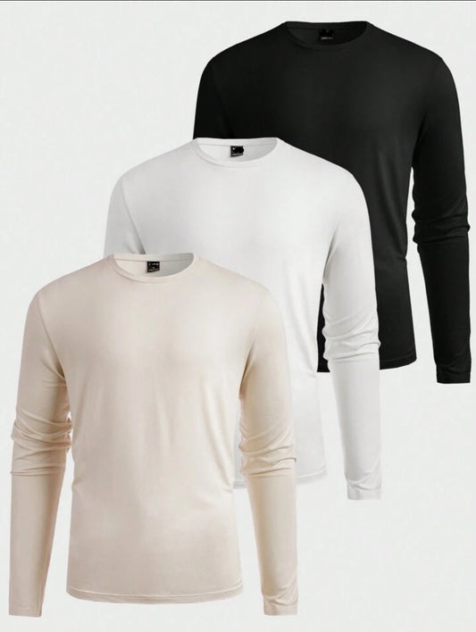 Miraki Pack of 3 Full Sleeve Round Neck T-Shirts MIRP3RFST1