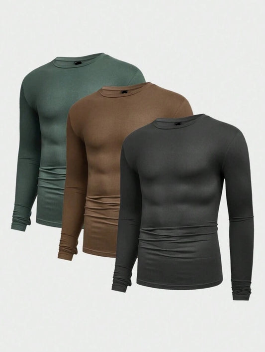 Miraki Pack of 3 Full Sleeve Round Neck T-Shirts MIRP3RFST2