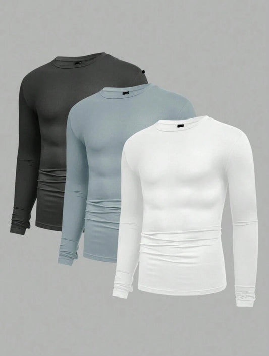 Miraki Pack of 3 Full Sleeve Round Neck T-Shirts MIRP3RFST3