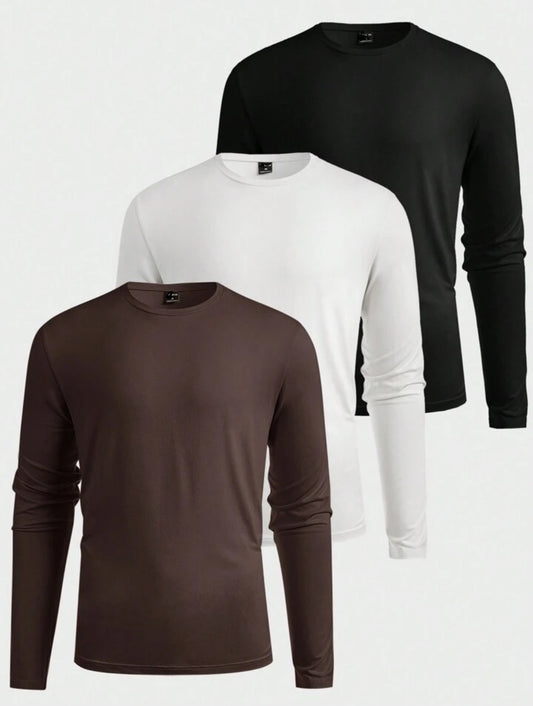 Miraki Pack of 3 Full Sleeve Round Neck T-Shirts MIRP3RFST6