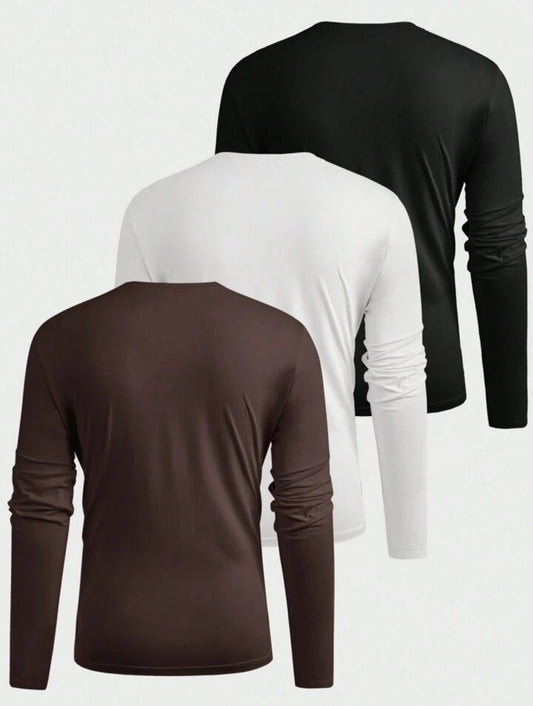 Miraki Pack of 3 Full Sleeve Round Neck T-Shirts MIRP3RFST6