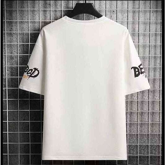 Mens Sticker Printed T-Shirt MMSPS64 - White