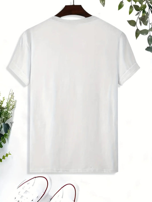 Mens Sticker Printed T-Shirt MMSPS84 - White