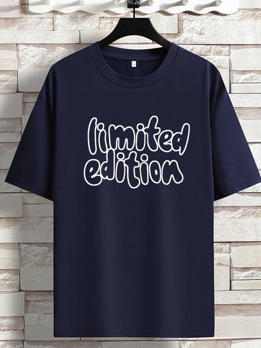 Mens Sticker Printed T-Shirt MMSPS77 - Navy Blue