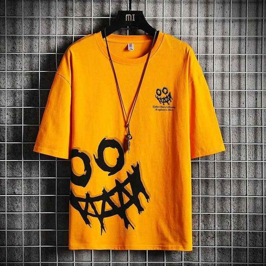 Mens Sticker Printed T-Shirt MMSPS62 - Orange