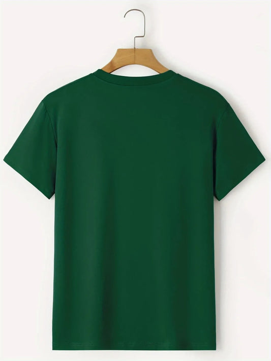 Mens Sticker Printed T-Shirt MMSPS73 - Green