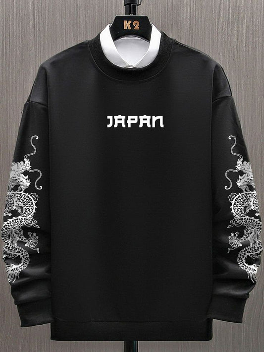 Mens Printed Sweatshirt - MIRPWS4 - Black