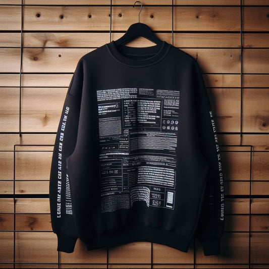 Mens Printed Sweatshirt - MIRPWS46 - Black